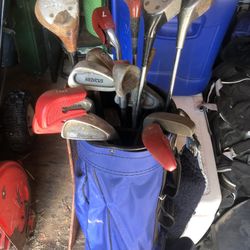 Old Bag Of Golf Clubs 