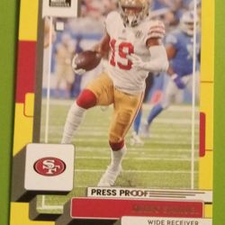 2023 Donruss Deebo Samuel Yellow Press Proof Silver Foil 