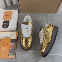 Nike x Louis Vuitton Air Force 1 Low 'Metallic Gold' 1A9VG3