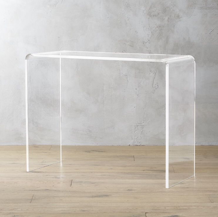 Custom Lucite/Acrylic Waterfall Console Table
