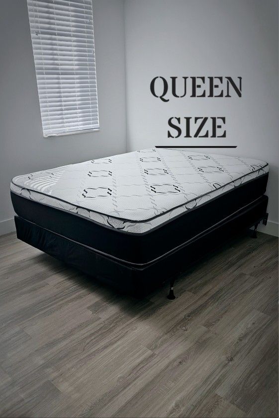 NEW QUEEN PILLOWTOP SET MATTRESS AND BOX SPRING ‐ 2PCS