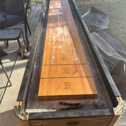Put On Hold- Please Check Tomorrow For Availability. FREE shuffleboard Table With Water Damage 