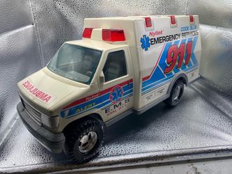 1993 Nylint Vintage Code Blue 911 Emergency Services Ambulance Vehicle EMS Alert BATTERY COMPARTMENT HAS CORROSION UNTESTED SOLD AS IS NO REFUNDS OR