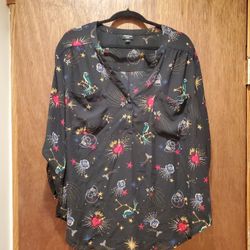 Torrid Printed Blouse 3xl 3 22/24