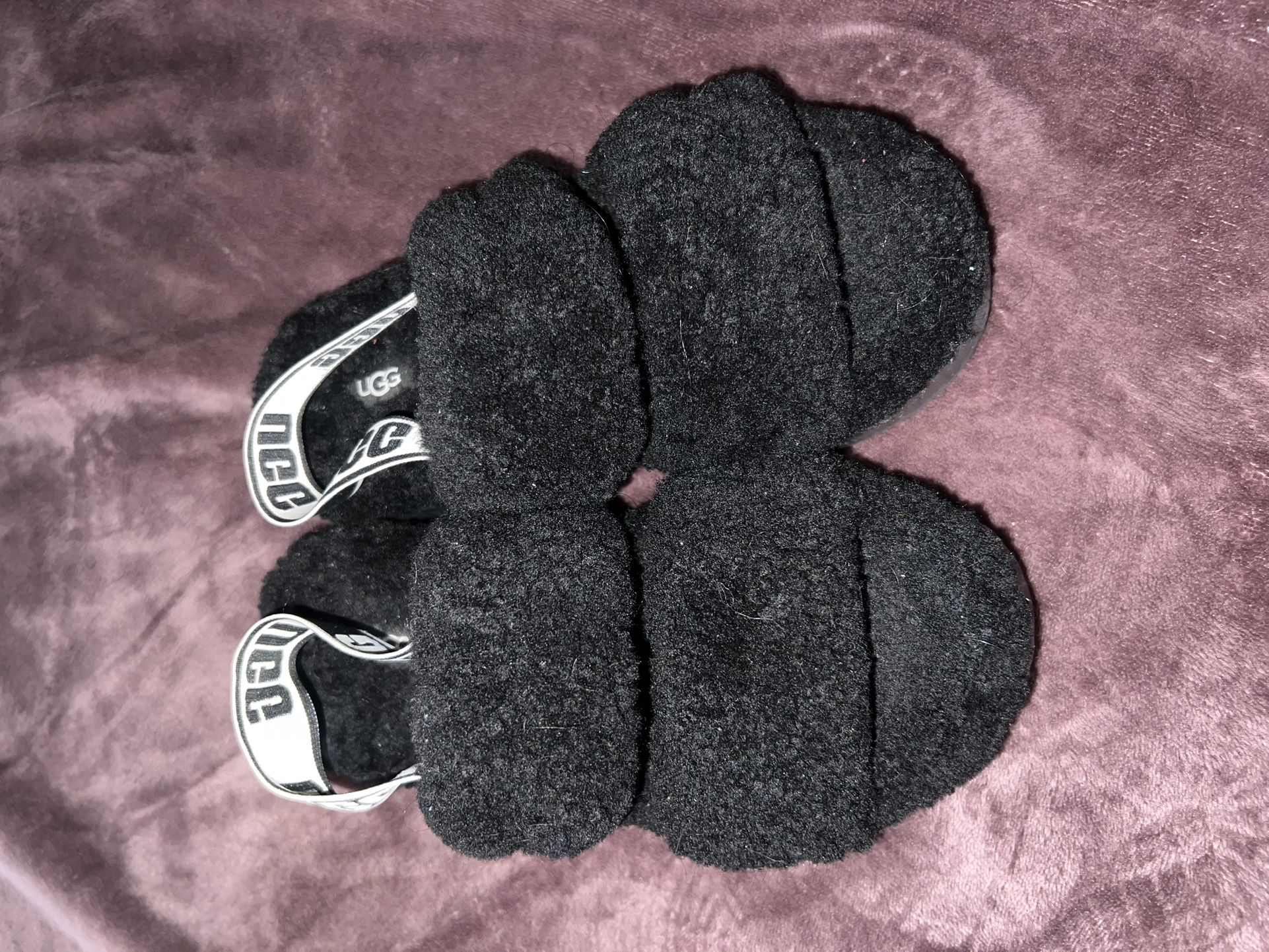 Black Ugg Slippers Size 8