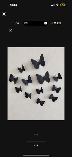 3D Butterfly Stickers/magnets (Pack Of 12)