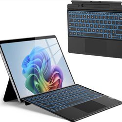 ORDA for Surface Pro 11 10 9 8 X Keyboard Case,13 Inch Detachable Wireless Bluetooth Type Cover Surface Pro Keyboard with 11-Color Backlit,Multi-Gestu