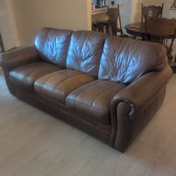 Genuine Leather Couch