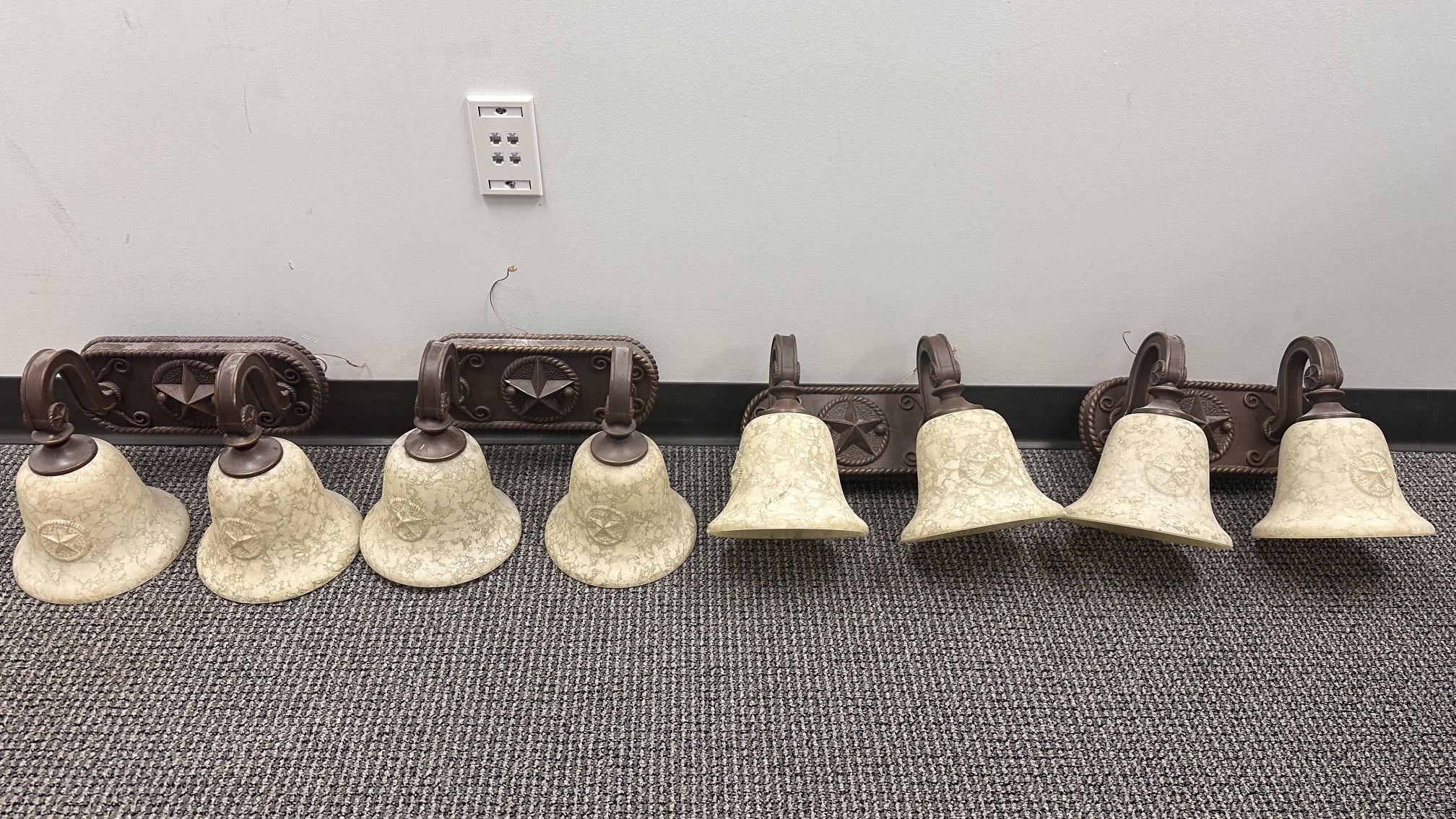 Texas Star Glass Wall Sconce Lights Outdoor Indoor Ranch Rustic