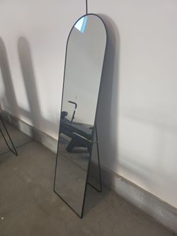 Simple Deluxe Arched Full Length Mirror, Floor Mirror with Stand, 59"x16" Large Mirror, Wall Mirror Full Length, Body Floor Mirror, Wall Mounted Mirro