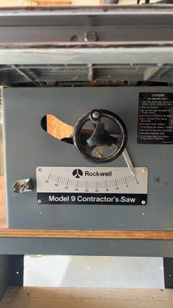 Rockwell Model 9 Contractor’s Saw