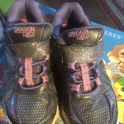 DANSKIN NOW Sparkly Silver And Pink Sneakers Size 9C