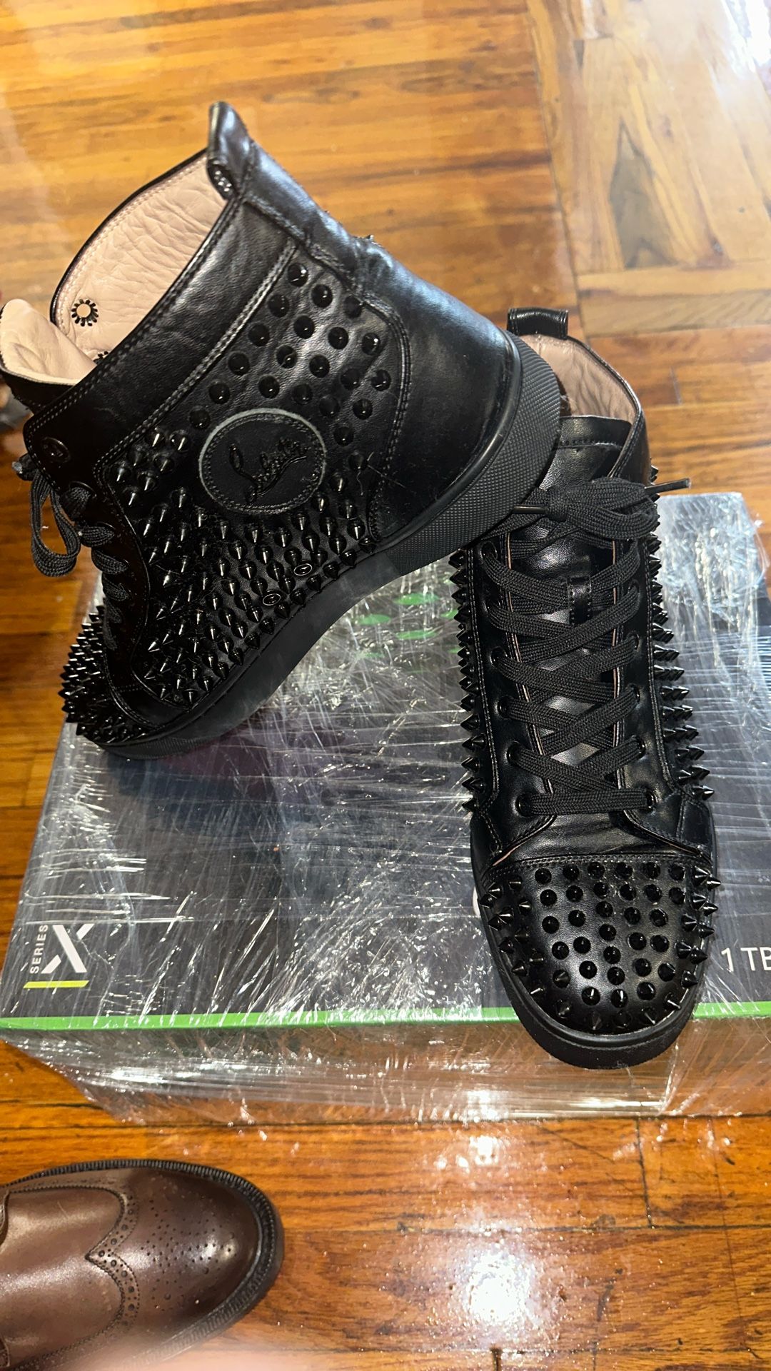 Black Spike Red Bottom Sneakers