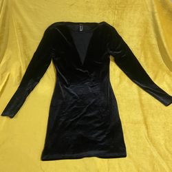 Black Velvet Mini Dress
