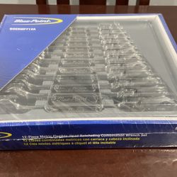 Blue-Point 12pc Metric FlexibleHead Ratcheting Combination Wrench Set BOERMF712A