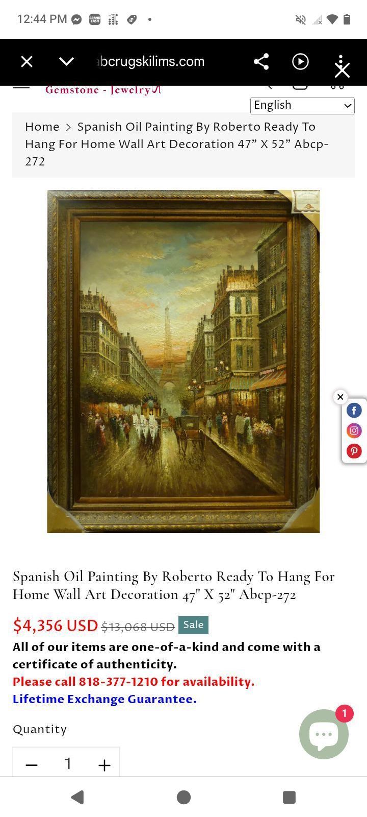 OIL PAINTING HAND PAINTED OF PARISIAN TOWERS!!