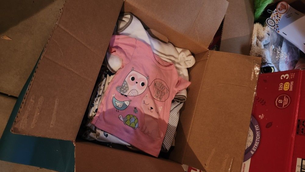 Giant Box Of Baby Girl Clothes