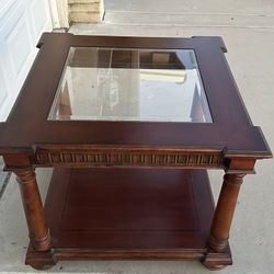 Super Large Hard Wood End Table 