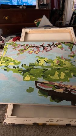 Sunken row boat