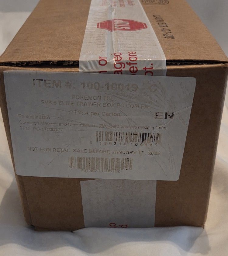 Prismatic Evolutions Pokemon Center ETB - Case of 4 SEALED Elite Trainer Box