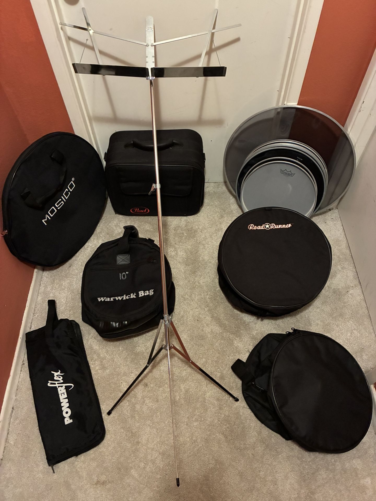 Drum Set Stuff: Pedal Case, Bags, Mesh Heads, Stand