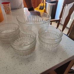 Glass Salad Bowls Vintage