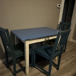 FREE - Antique Retro Blue Ceramic Kitchen Table