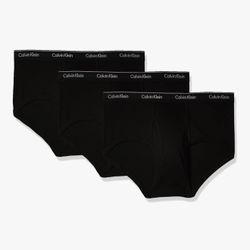 Calvin Klein 100% Cotton Classic Fit Briefs Black XL Retail $46.00