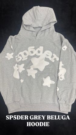 Sp5der Grey Beluga Hoodie