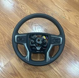 OEM Chevrolet Steering Wheel Leather Black 2021-2023 Silverado Tahoe Suburban (contact info removed)5