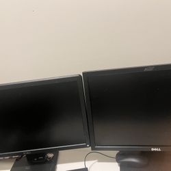 Work Monitor And Computer 