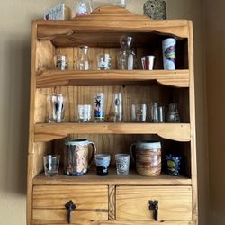 Glass and Shot Glass Display Shelves 