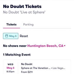 No Doubt concert tickets Las Vegas
