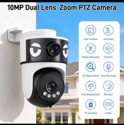 4K Dual-Lens PTZ WiFi - 5G Security Camera, 24/7 Recording IP66 Waterproof Indoor&Outdoor