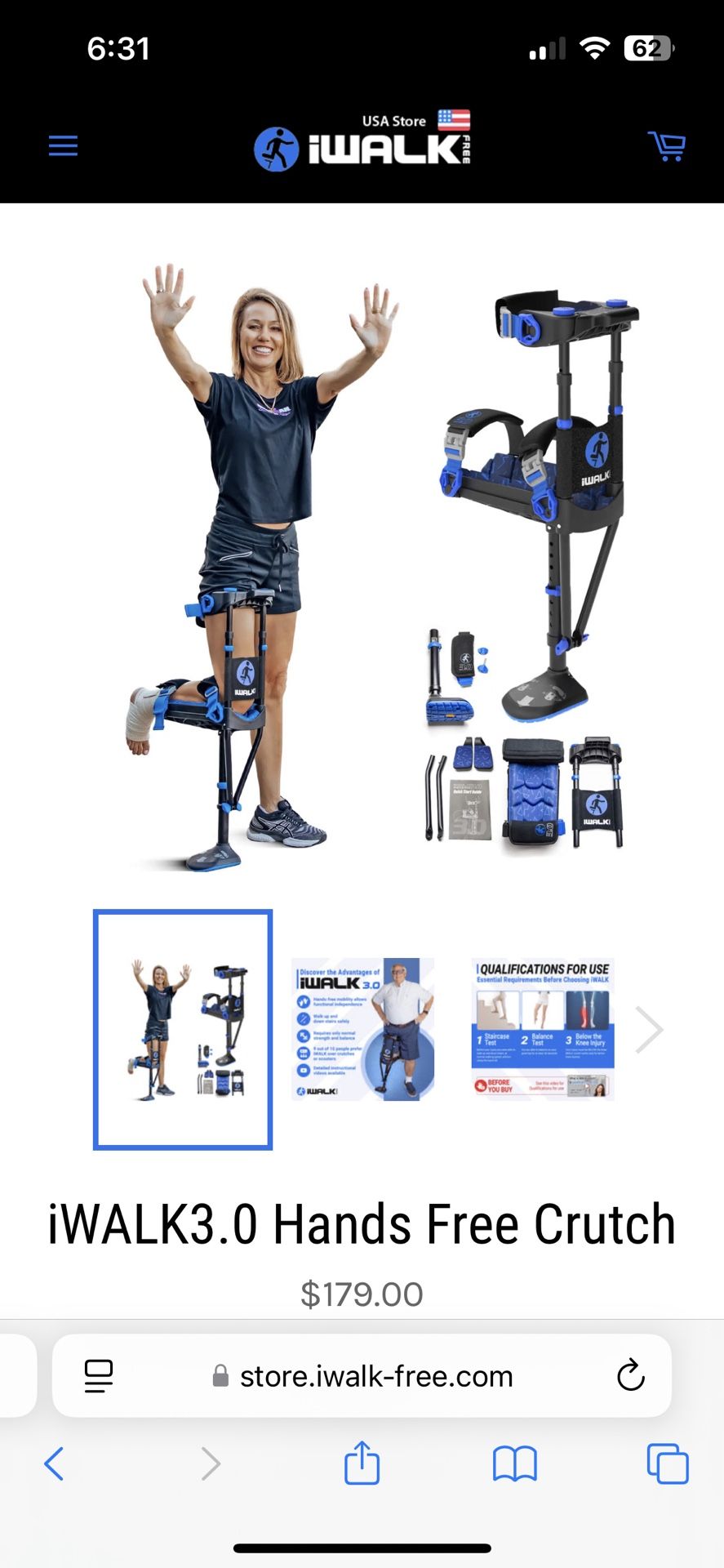 iWALK 3.0 Hands Free Crutch