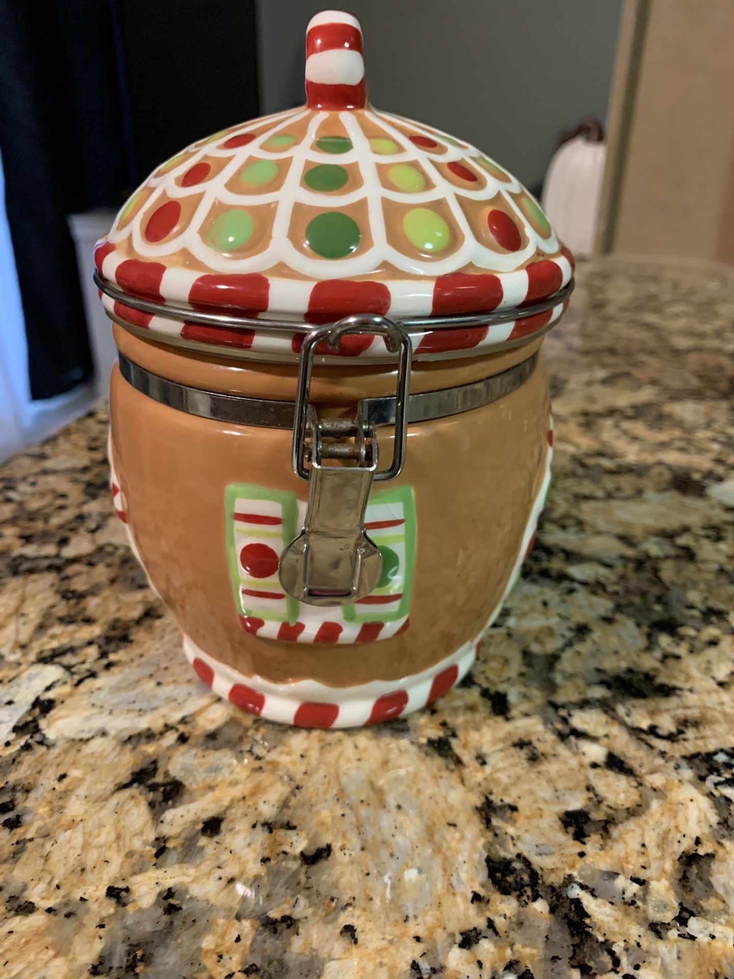 Christmas ceramic canister