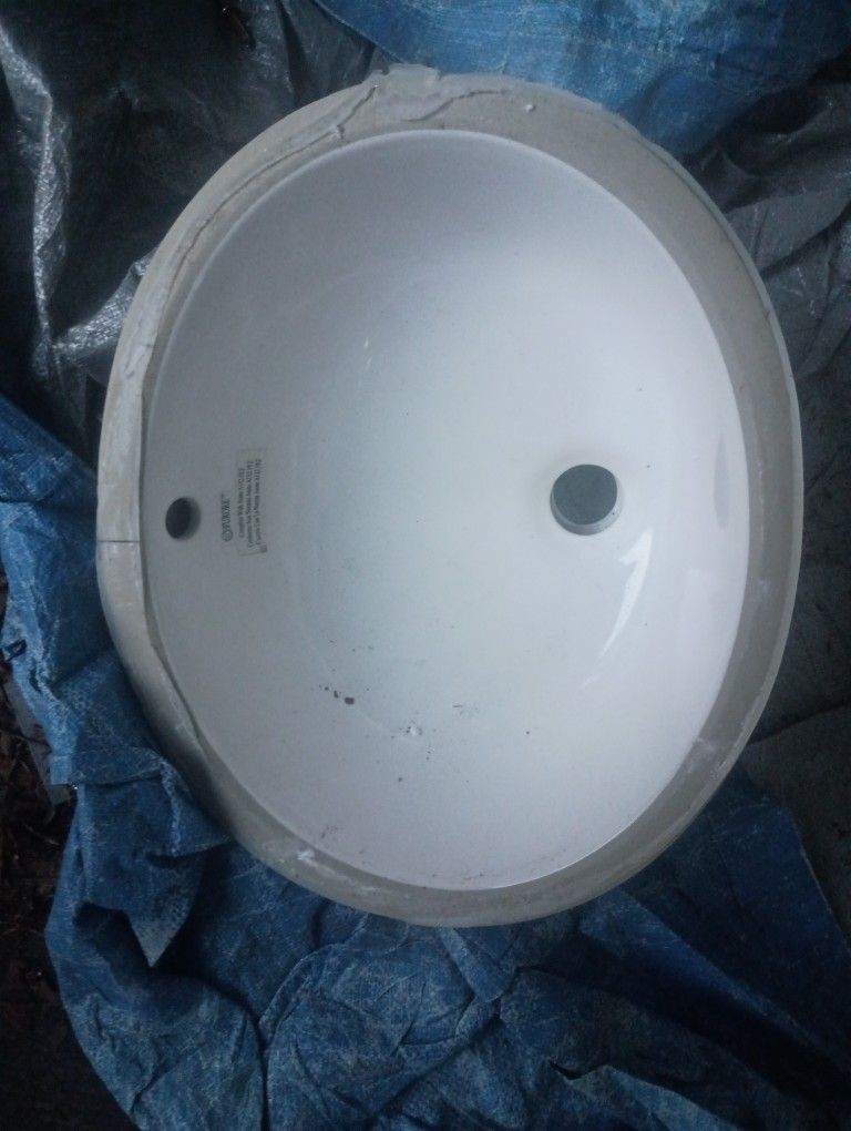 Flush Bottom Mounting Sink With Overflow And Drain