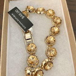 Banana Republic 7” Bracelet Smoky Quartz NEW W/Tags