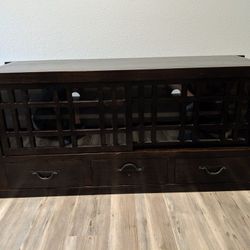 High end solid wood media console TV stand