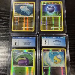 POKEMON CGC MINT 9 LOT RELICANTH, LOTAD, VOLTORB, DRIFLOON