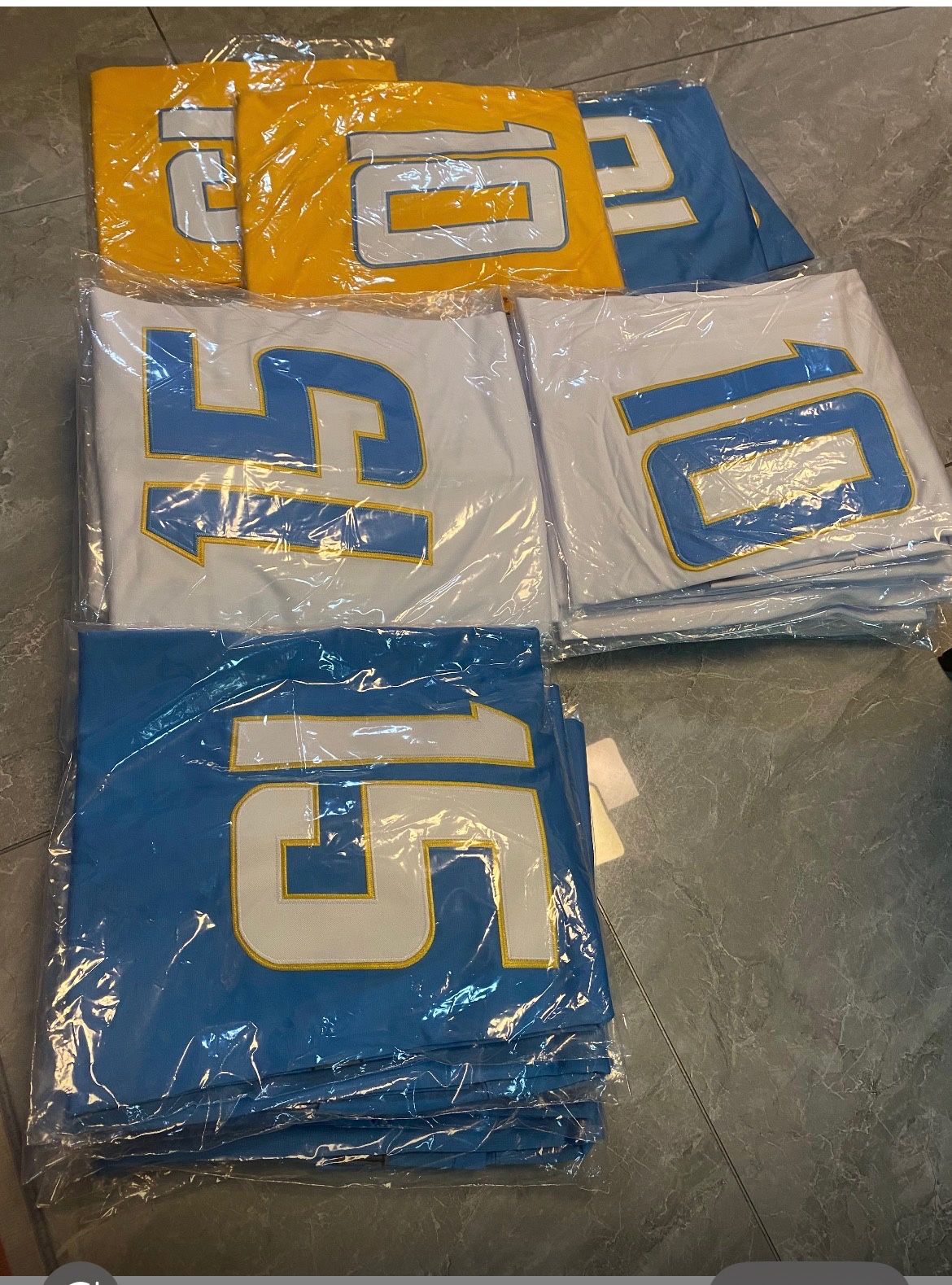Chargers Jerseys Nike Powder Blue White And Yellow All Large Size
