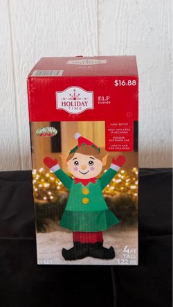 NEW 4 FT Christmas Elf Airblown Inflatable