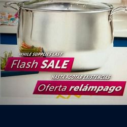 OLLA DE 22 QT DE ACERO INOXIDABLE TRI PLY PRINCESS HOUSE ⚘️
