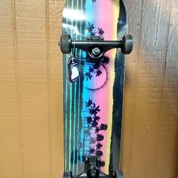 Skateboard Maui and Sons 32" Black Bayside Popsicle with Sunset Deck Art, 54 mm x 32 mm Wheels