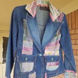 Super Cute Denim Jacket  Size- Petite Small