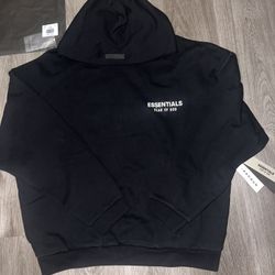 Black Small Essential Fleece Hoodie