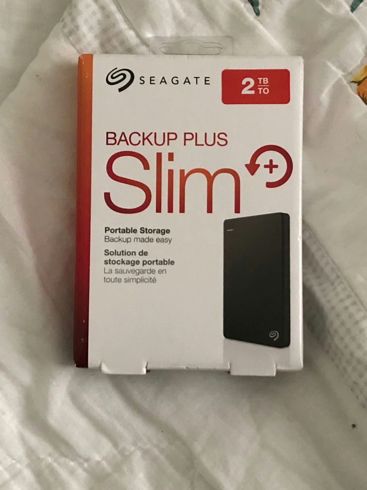 Seagate 2TB Backup Plus Slim Portable Hard drive