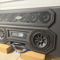 NEW CUSTOM BOX RGB LIGHTS FOR SINGLE CAB TRUCKS MIDRANGE SPEAKERS TWEETERS SUBWOOFERS