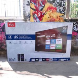 55 “ TCL Roku Smart 4K LED HDR TV