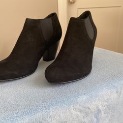 Vaneli Suede Ankle Boots  Black suede, women’s size 10M